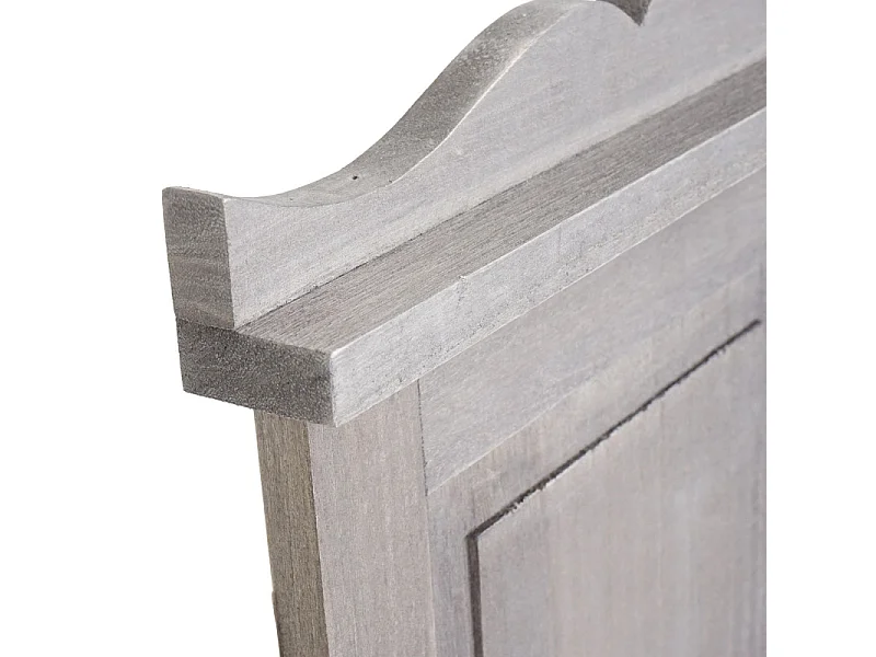 Lot de 2 portemanteaux T33 - Wandgarderobepaneel - Wandhaken Holz 109x28x4cm - gris-brun shabby