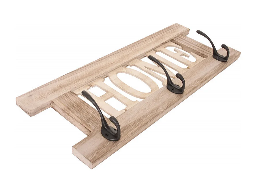 Portemanteau HWC-C60, Home, 55x21cm - brun nature shabby