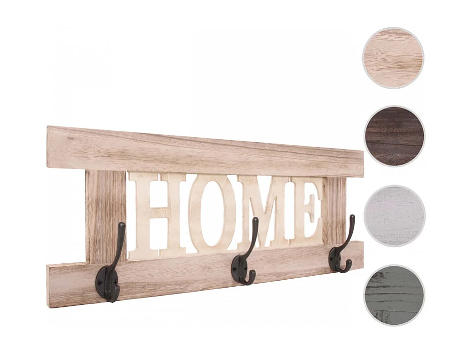 Portemanteau HWC-C60, Home, 55x21cm - brun nature shabby