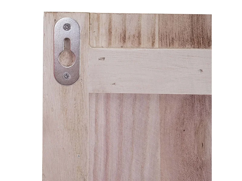 Portemanteau mural HWC-C89, HOME, 8 crochets, 91x60cm - brun naturel shabby