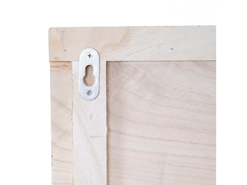 Garderobe murale HWC-C89 Family, planche vestiaire, vintage, 8 crochets 60x90cm - brun naturel