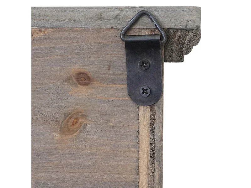 Garde-robe murale HWC-A43, crochet, sapin, bois massif, vintage 22x60x18cm