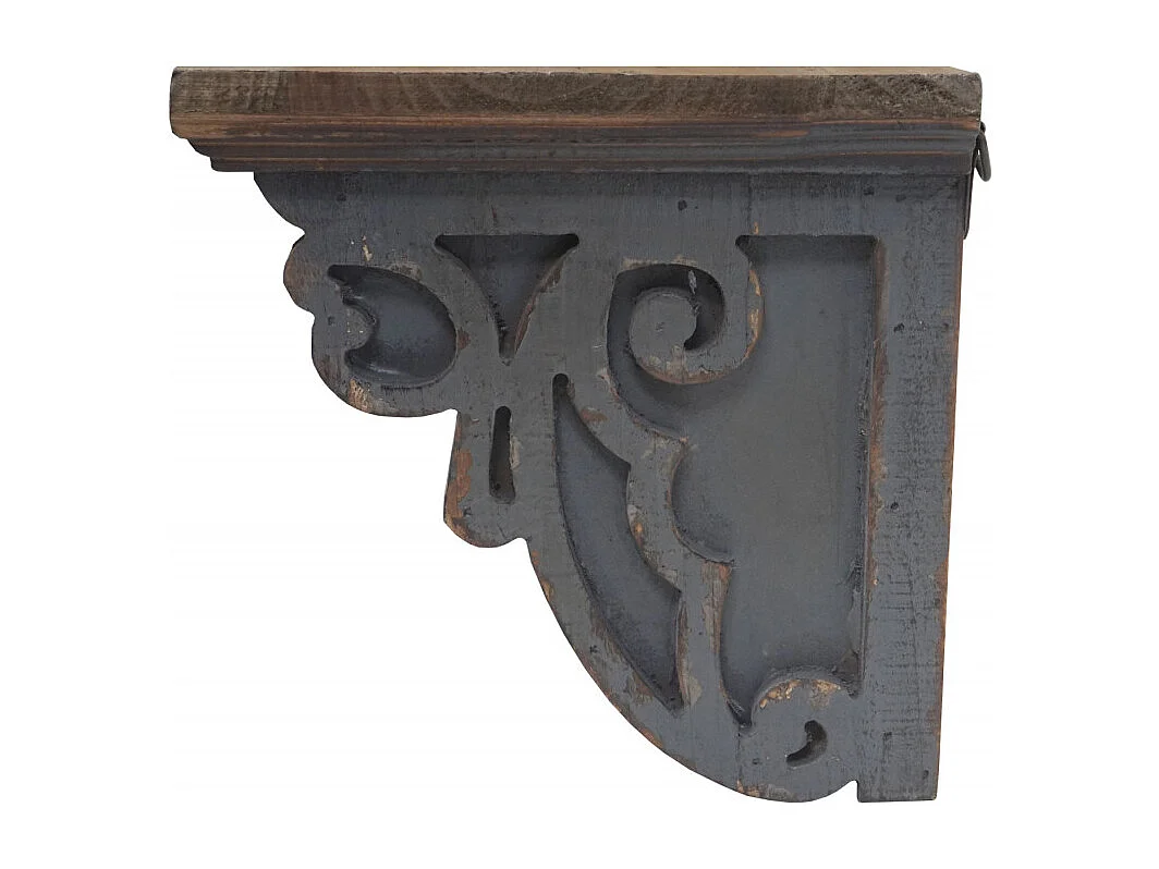 Garde-robe murale HWC-A43, crochet, sapin, bois massif, vintage 22x60x18cm