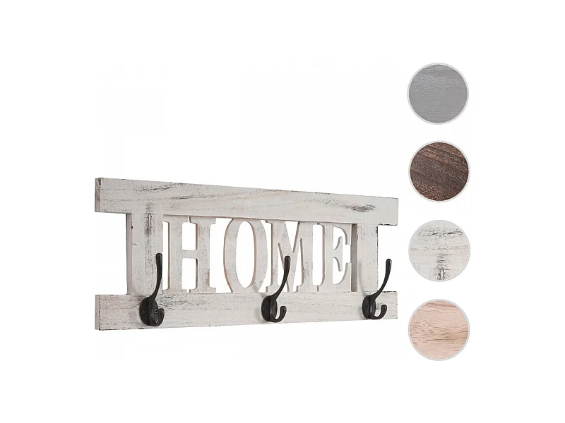 Garde-robe murale Home, planche vestiaire, style shabby, vintage, 55x20cm - blanc