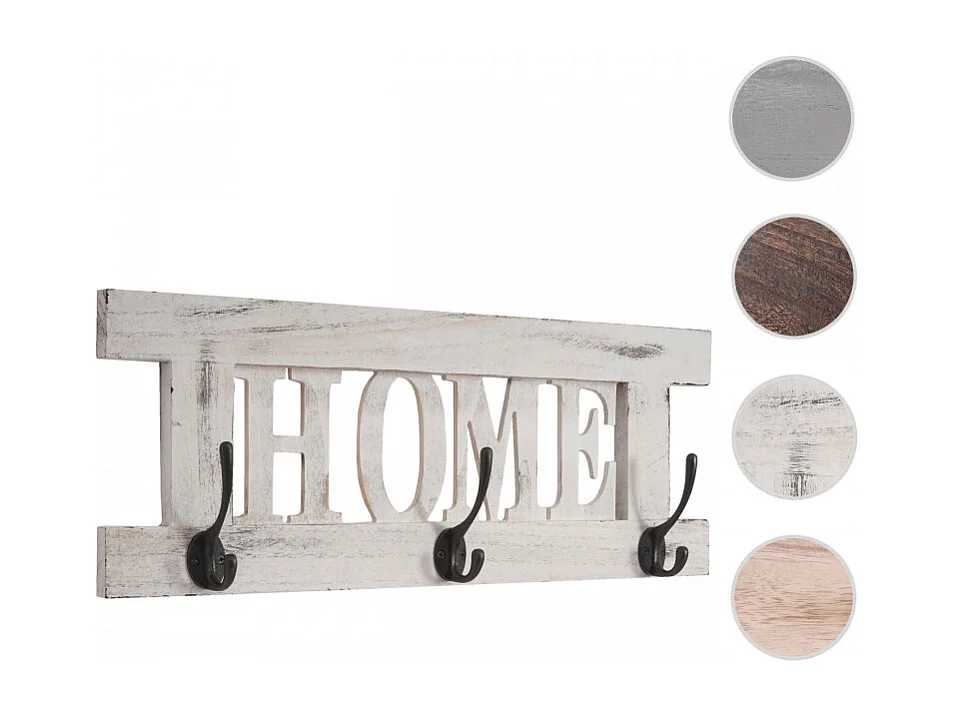 Garde-robe murale Home, planche vestiaire, style shabby, vintage, 55x20cm - blanc