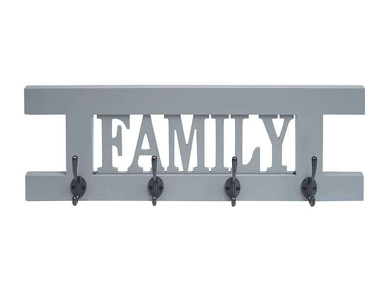 2er Wandgarderoben Set HWC-C60 Home+Family Garderoben Panel - Shabby-Look Vintage - grau-blau