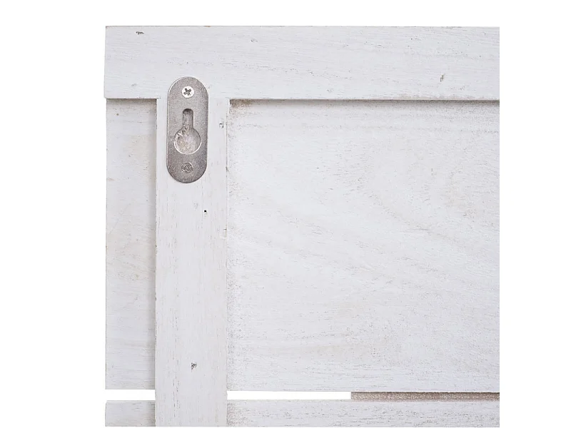 Portemanteau mural HWC-C89, FAMILY, 8 crochets, 60x90cm - blanc shabby