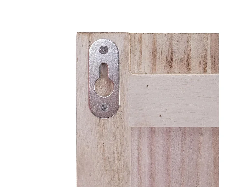 Portemanteau mural HWC-C89, WELCOME, 91x60cm - brun naturel shabby