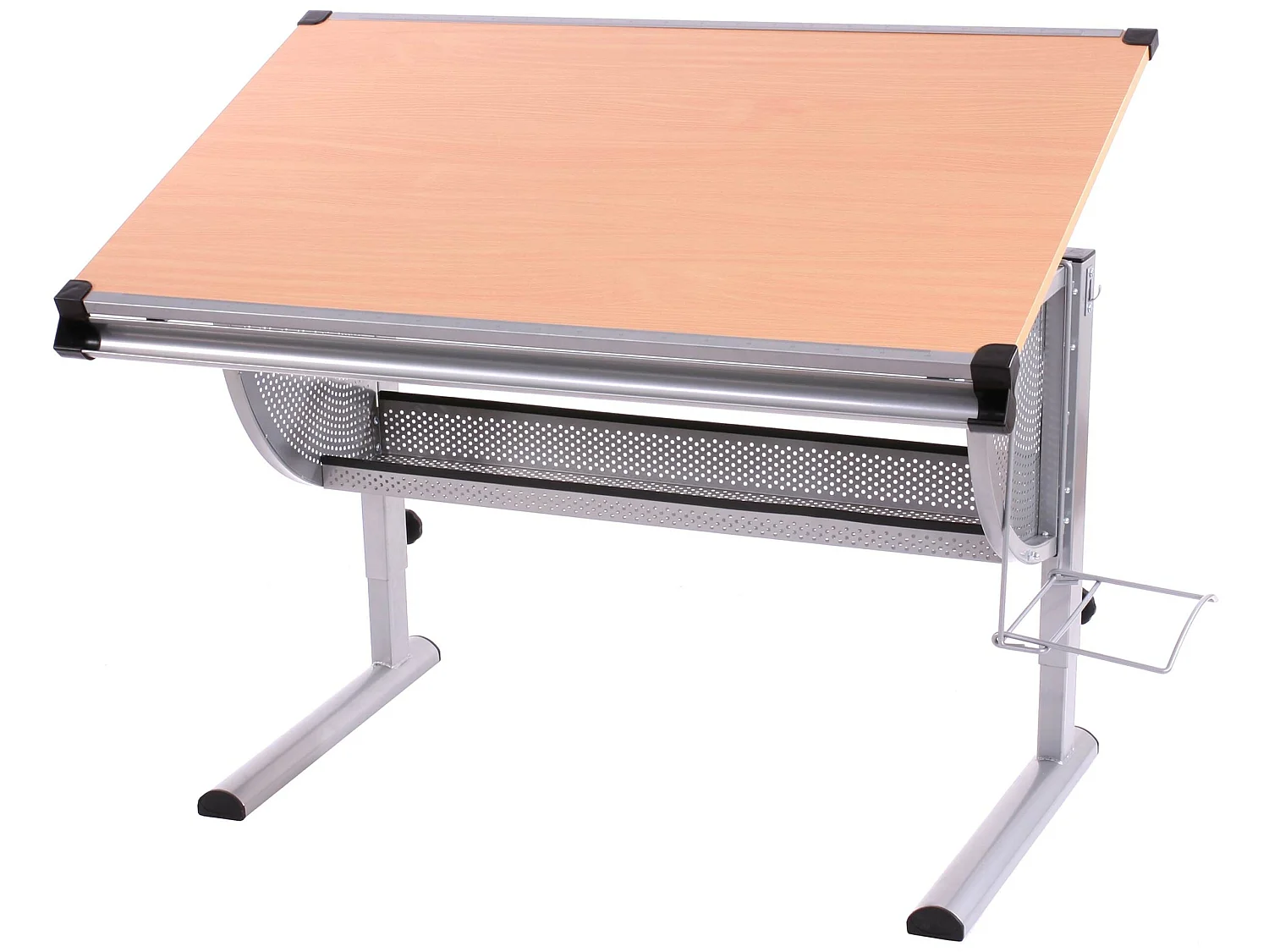 Bureau d'enfant OXFORD, réglable en hauteur, inclinable - nature, hêtre