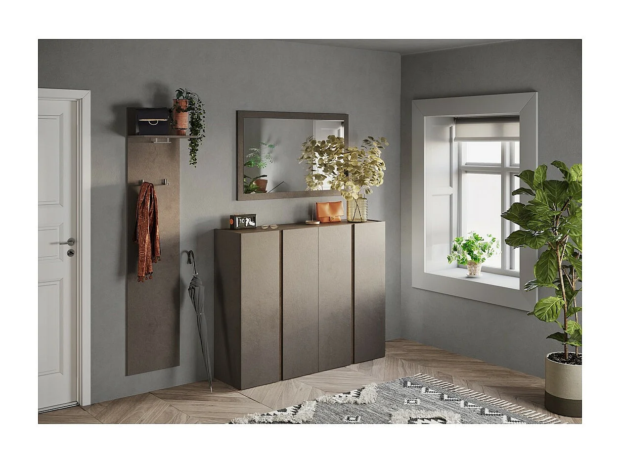 Miroir design KEY – 110x68 cm rectangulaire – Contour marron