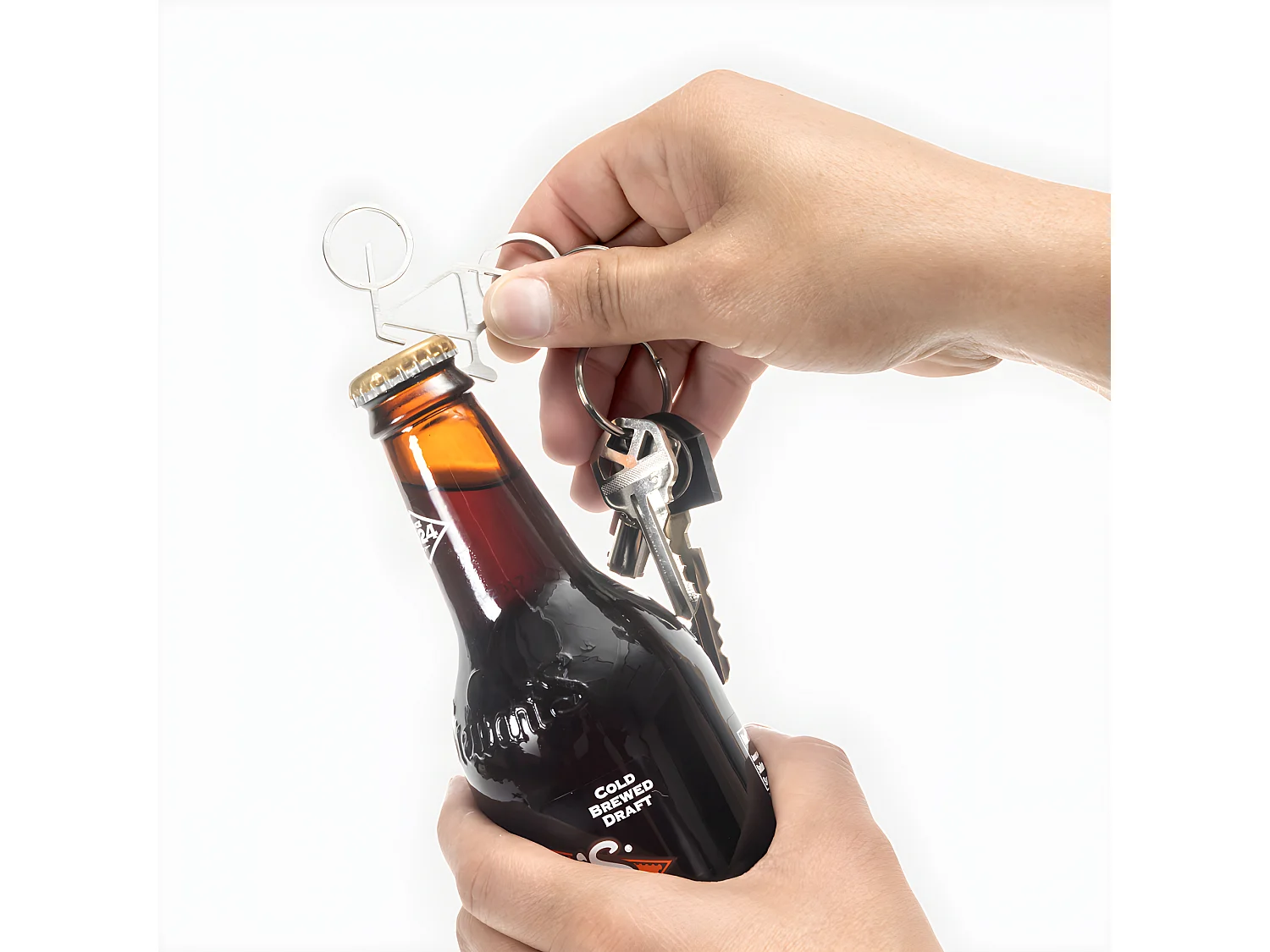 Porte-clés décapsuleur vélo Argent  Kikkerland