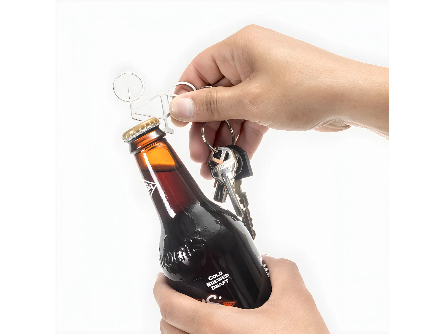 Porte-clés décapsuleur vélo Argent  Kikkerland