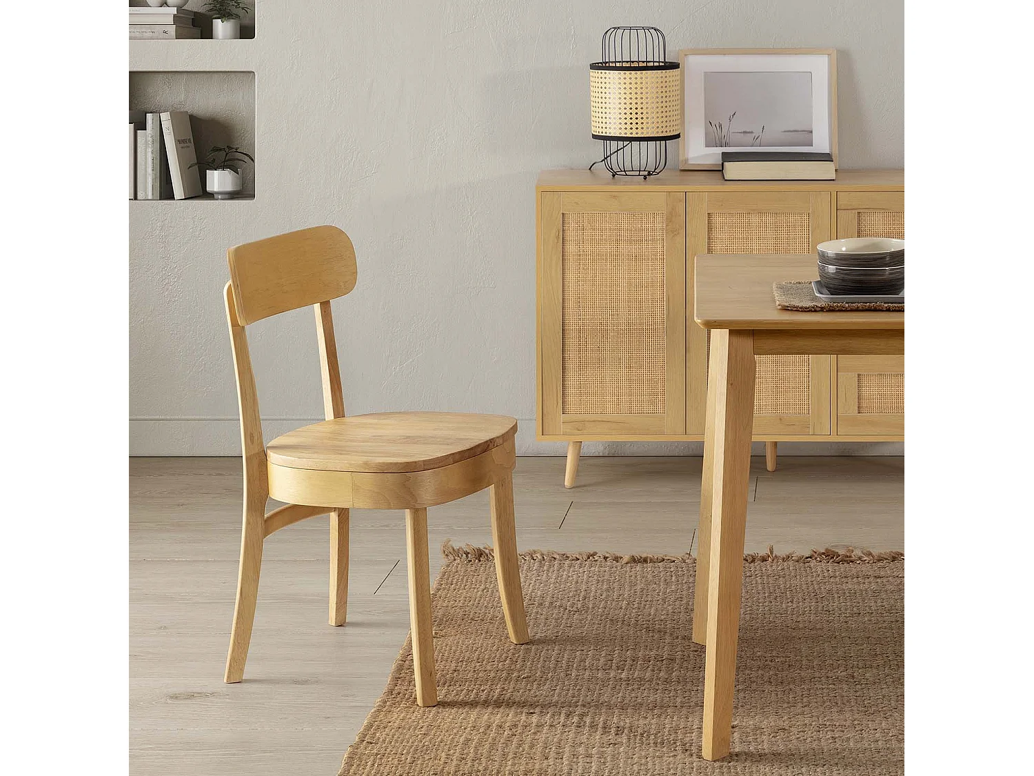 Set di 2 sedie Nala colore rovere, legno massello