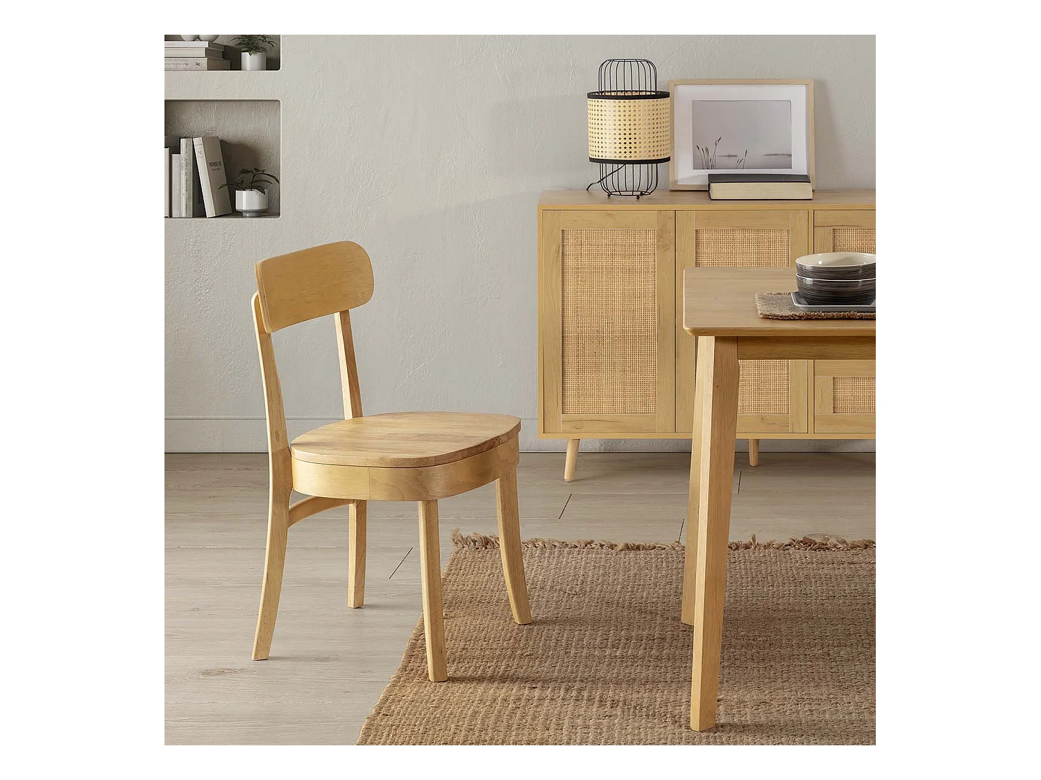 Pack de 2 chaises Nala couleur Chêne, bois massif