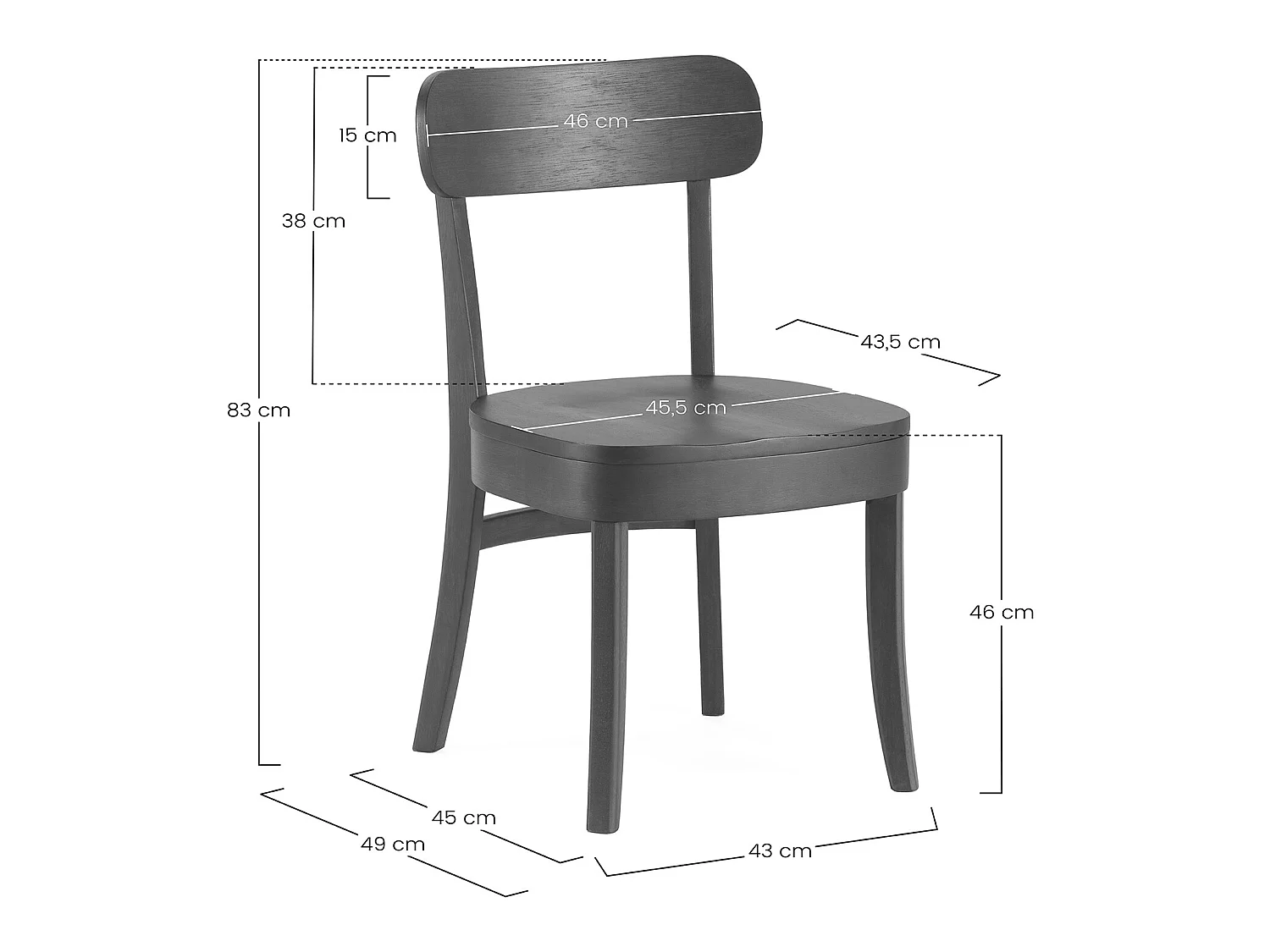 Pack de 2 chaises Nala couleur Chêne, bois massif