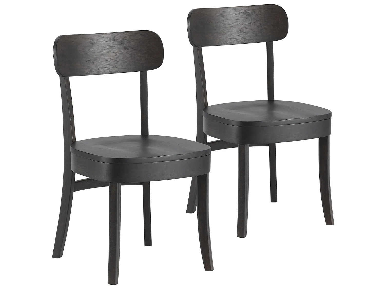Set van 2 stoelen Nala in de kleur zwart, massief hout.