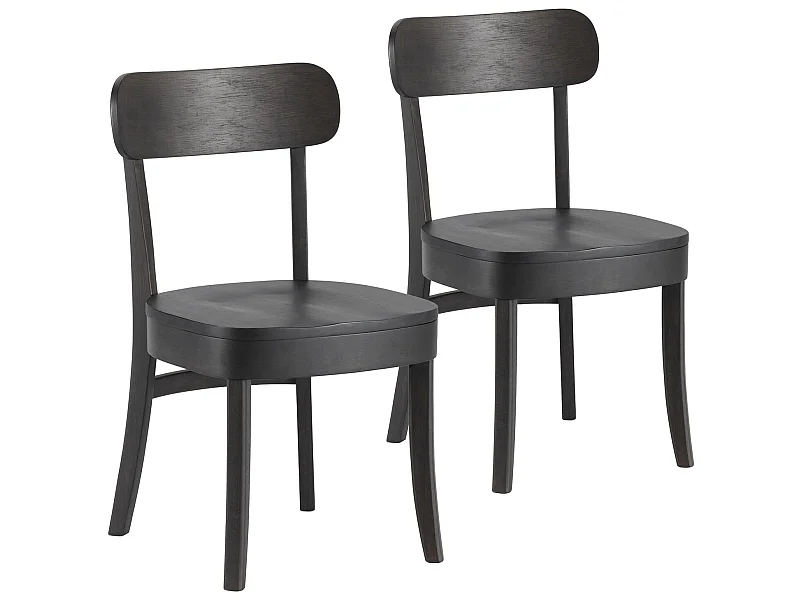 Set van 2 stoelen Nala in de kleur zwart, massief hout.