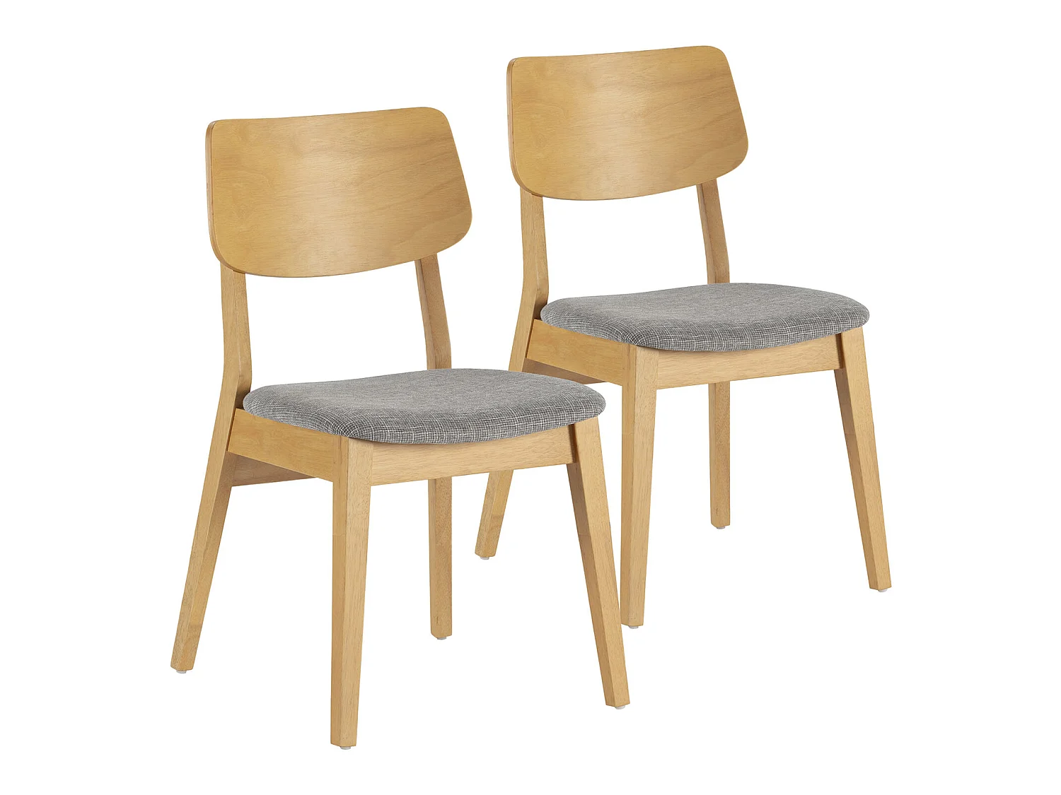 Set van 2 stoelen Susi Kleur Eikenhout, Massief Hout