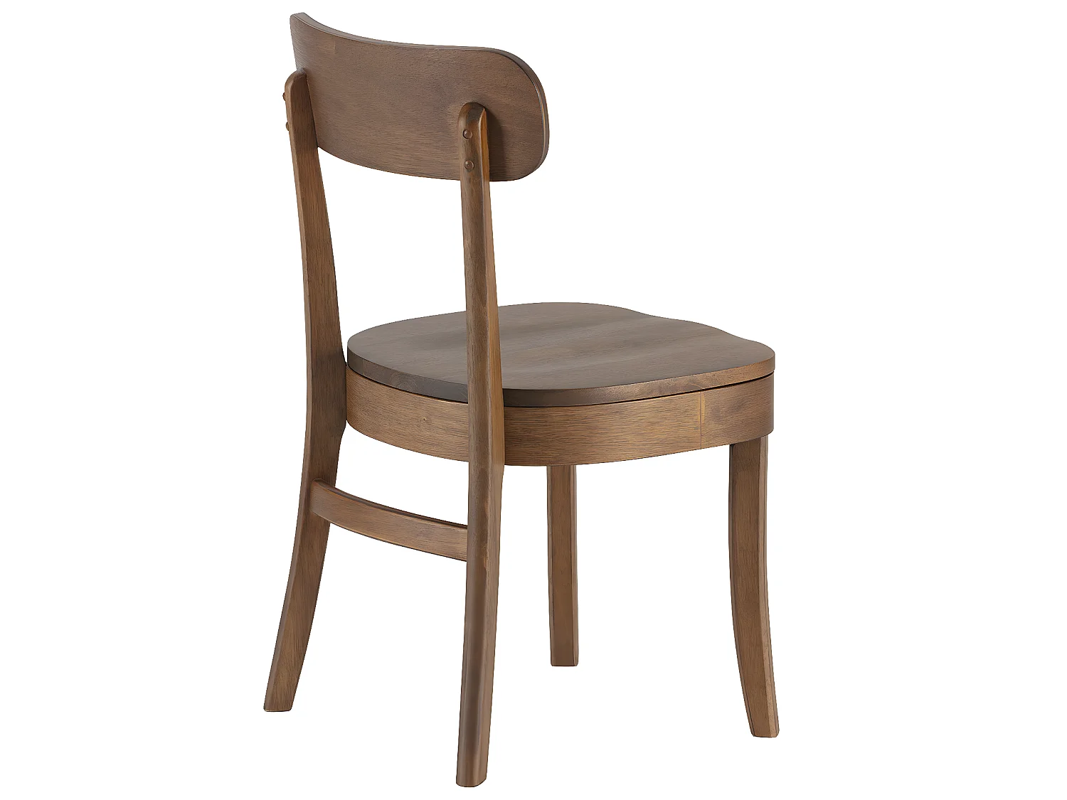 Set van 2 stoelen Nala Kleur Walnoot, Massief Hout