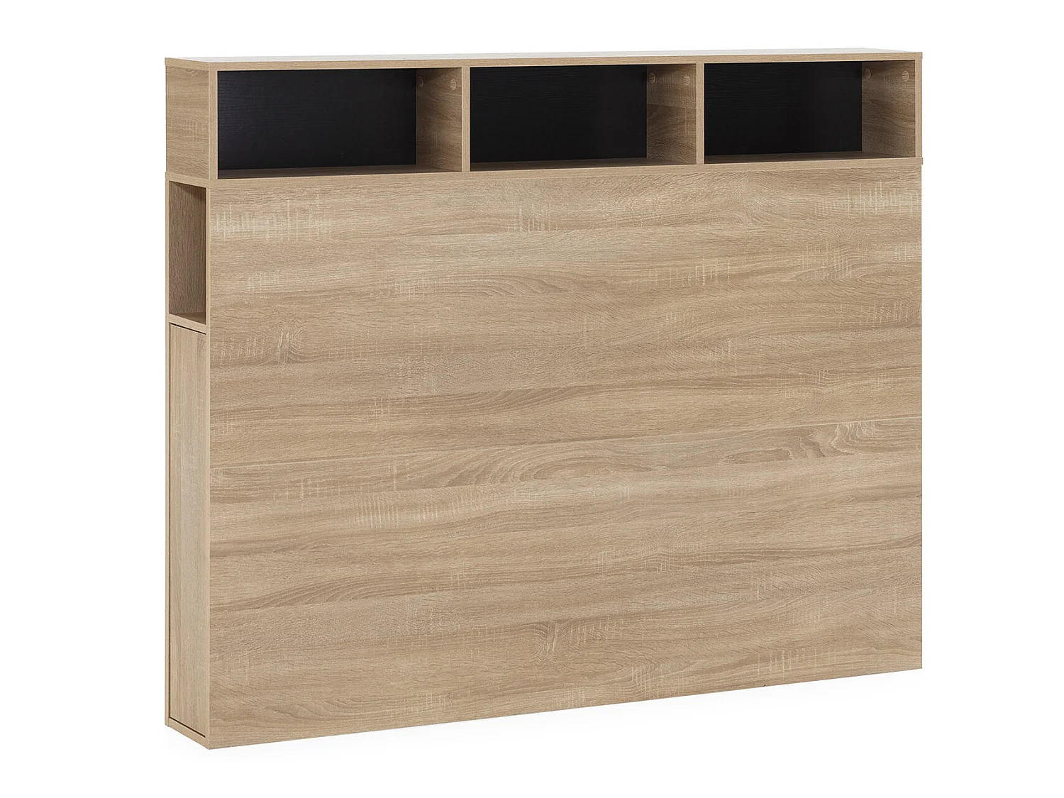 Tête de lit Zeus 165 cm chêne, 2 portes 9 trous
