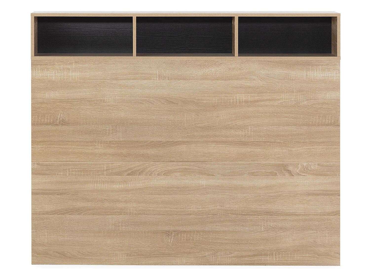 Hoofdeinde Bed Zeus 165 cm met opbergruimte Eiken, 2 Deuren 9 Vakken