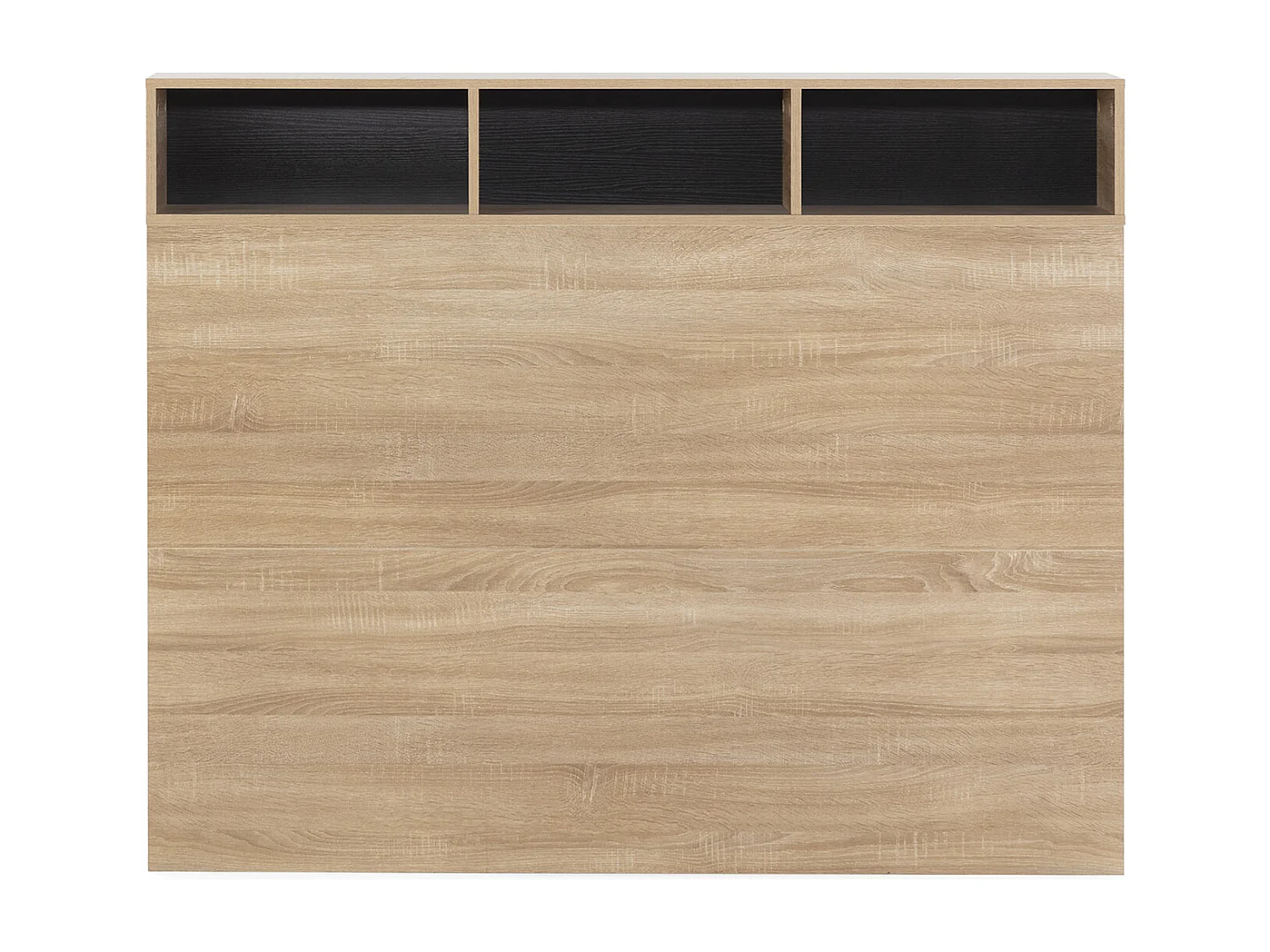 Hoofdeinde Bed Zeus 165 cm met opbergruimte Eiken, 2 Deuren 9 Vakken