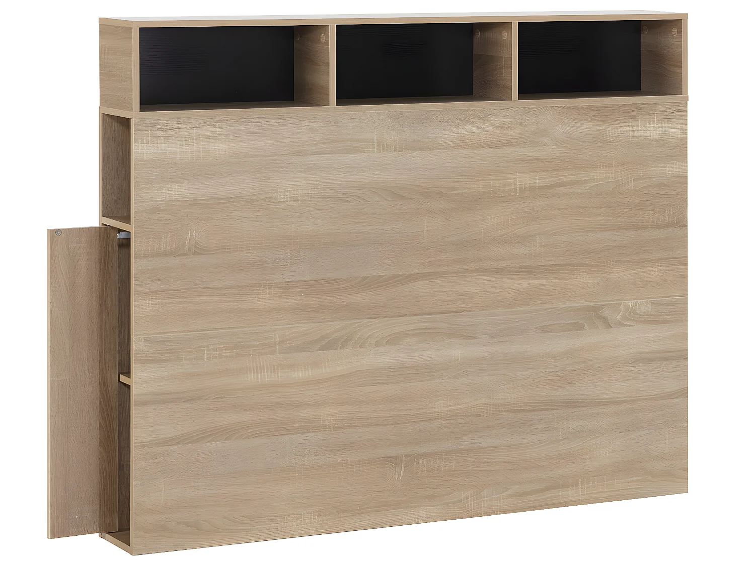 Cabecero de Cama Zeus 145 cm con almacenaje Roble, 2 Puertas 9 Huecos