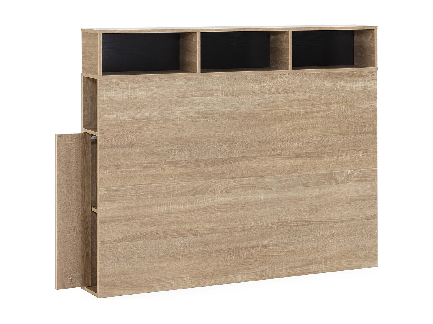 Bedhoofd Zeus 145 cm met opbergruimte Eiken, 2 deuren 9 vakken