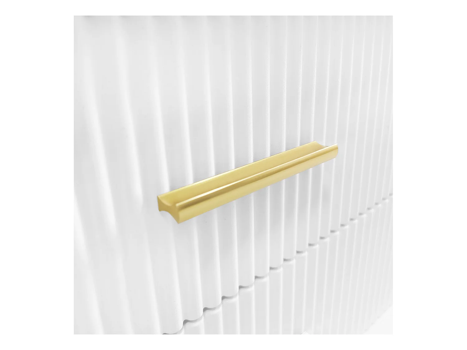 Mesa de centro escandinava - 2 cajones y 2 puertas - LED integrado - chapa de mármol - Blanco