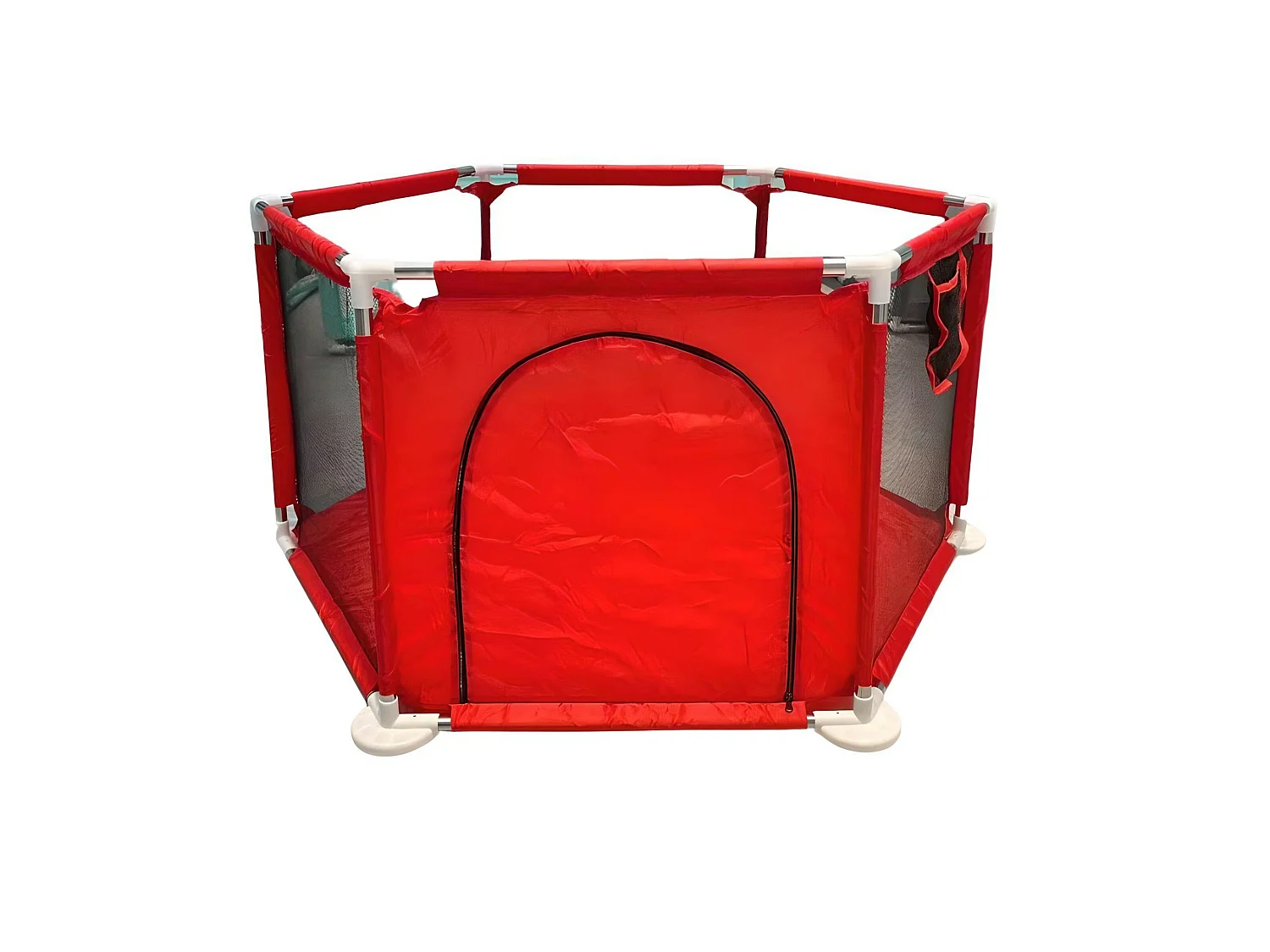 Mini parc pour bébé diamètre 150 cm rouge avec barrière