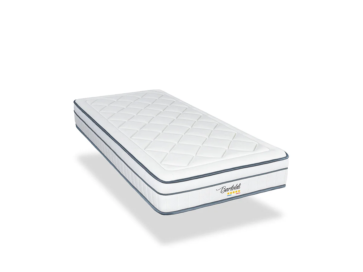 Matelas Bartoldi - Ressorts ensachés + mousse supersoft - 22 cm - 140x190 cm