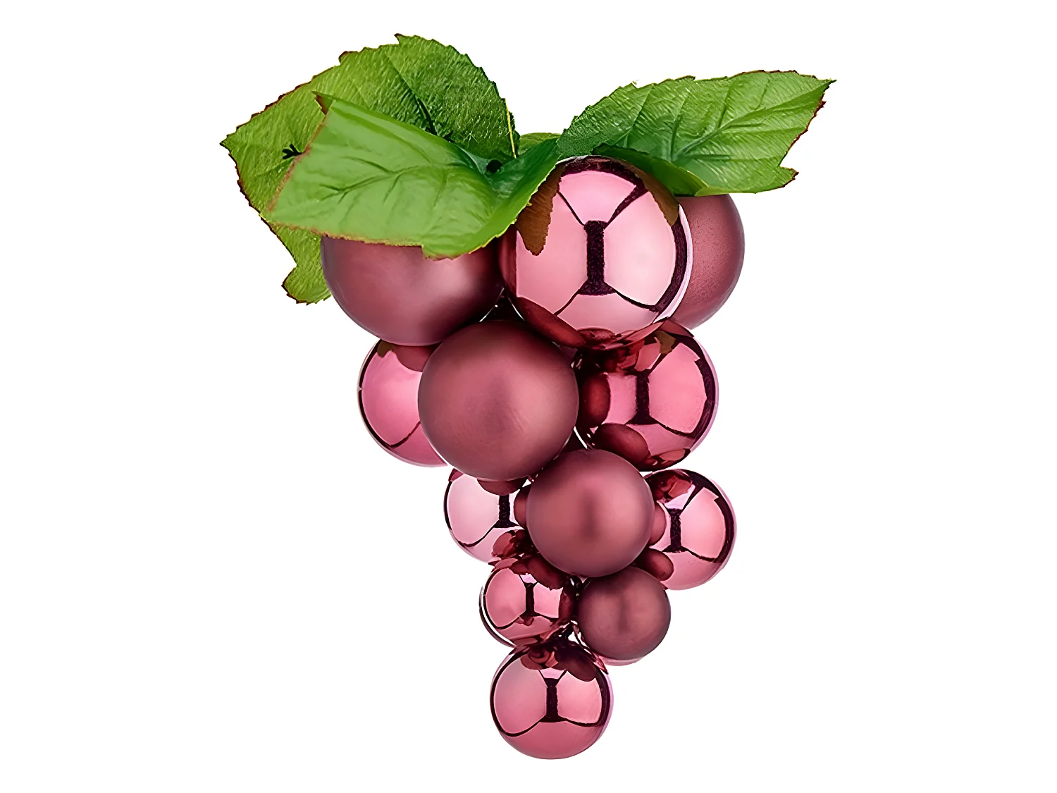 Boules de Noël Moyen Raisins Rose Plastique 18 x 18 x 28 cm
