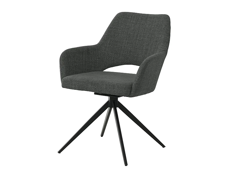 Chaise de salle à manger Nova - Tissage anthracite