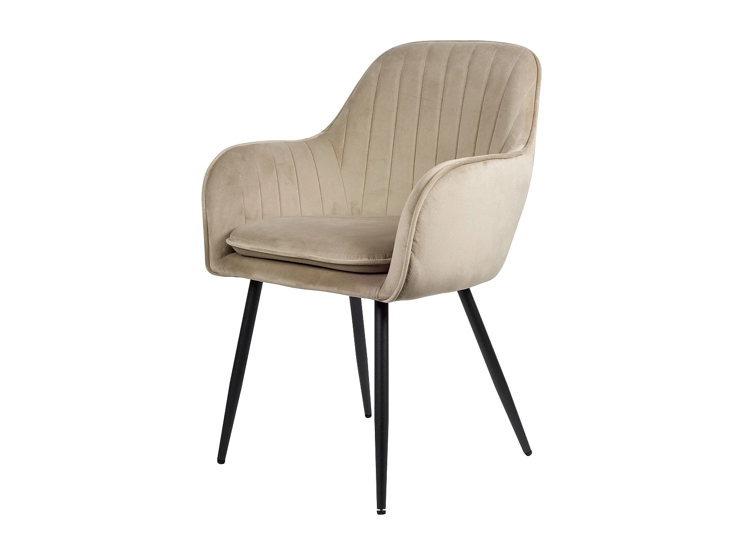 Viola Chaise de salle à manger - Beige - Velours