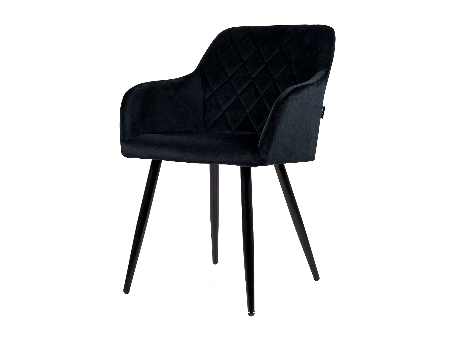 Mila Chaise de salle à manger - Noir - Velours