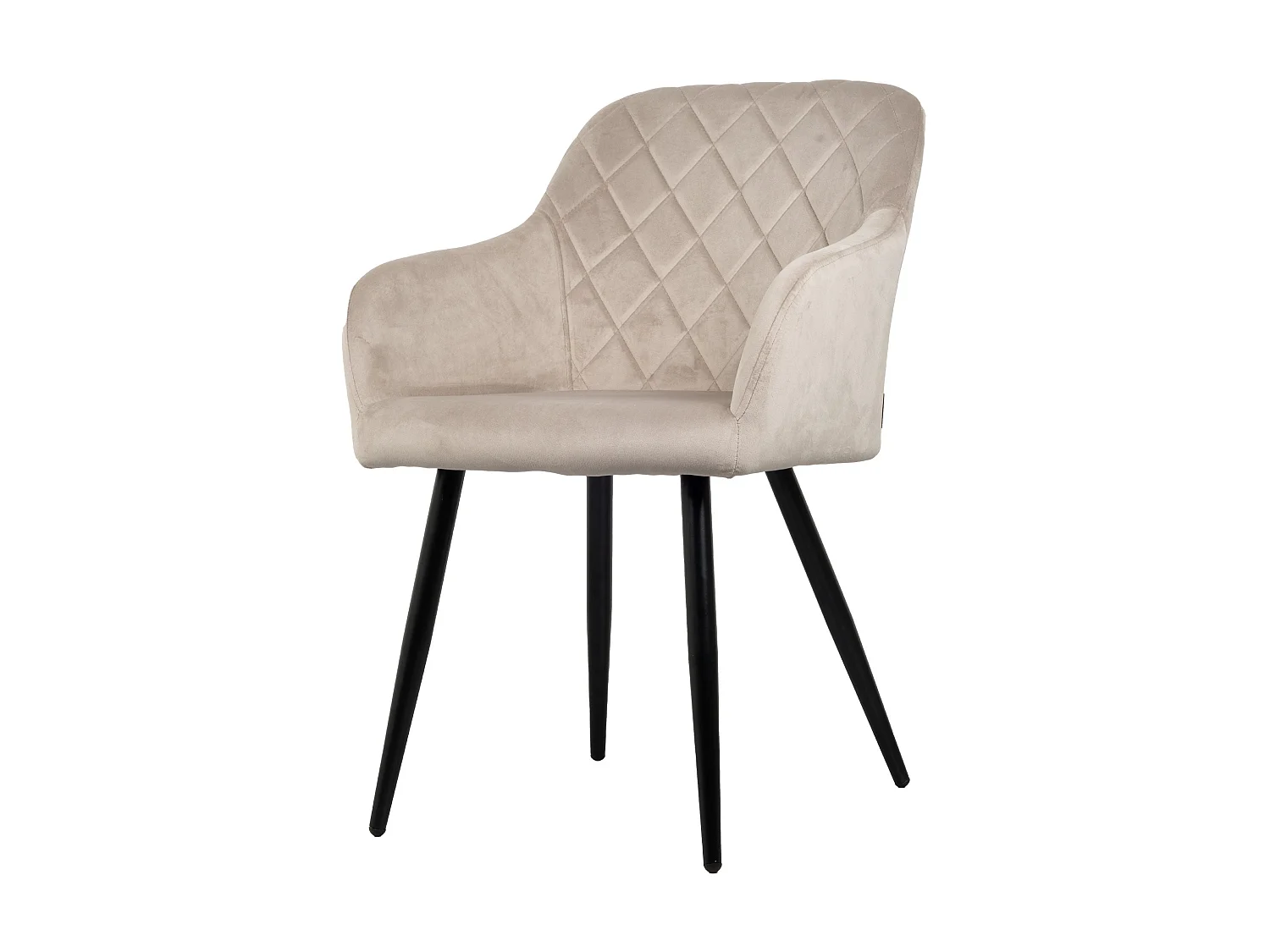 Mila Chaise de salle à manger - Beige - Velours