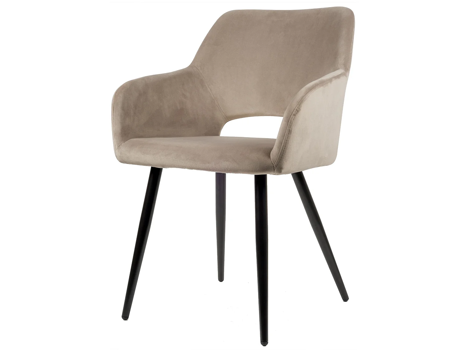 Jesper Eetkamerstoel - Beige - Velvet