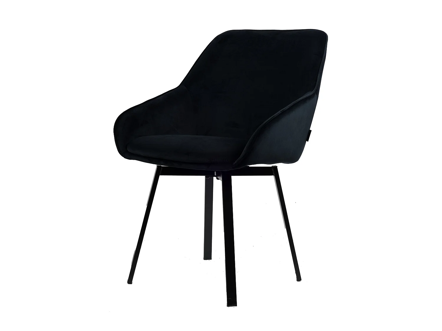 Chaise de salle à manger Lotus - Velours noir