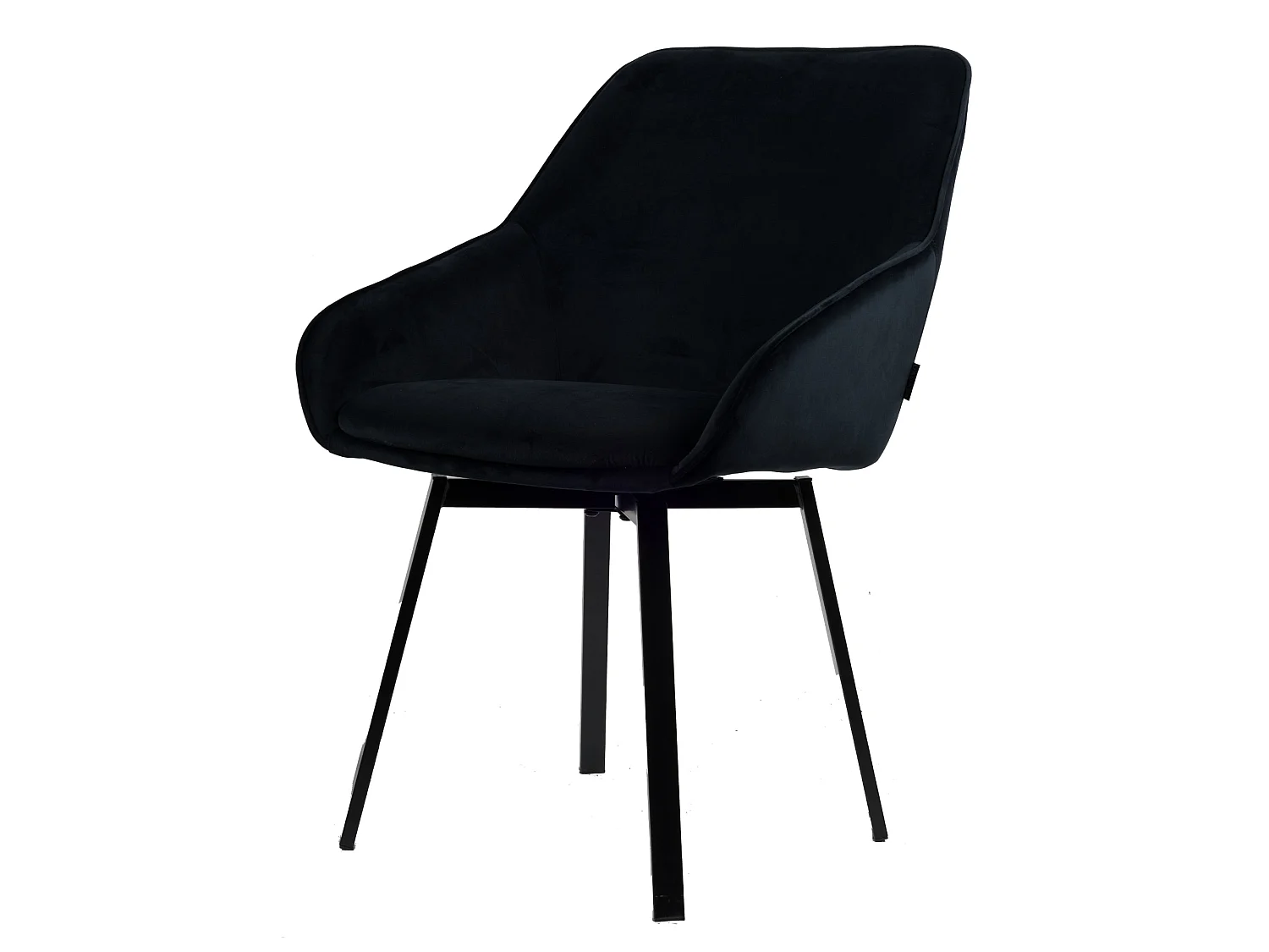 Chaise de salle à manger Lotus - Velours noir