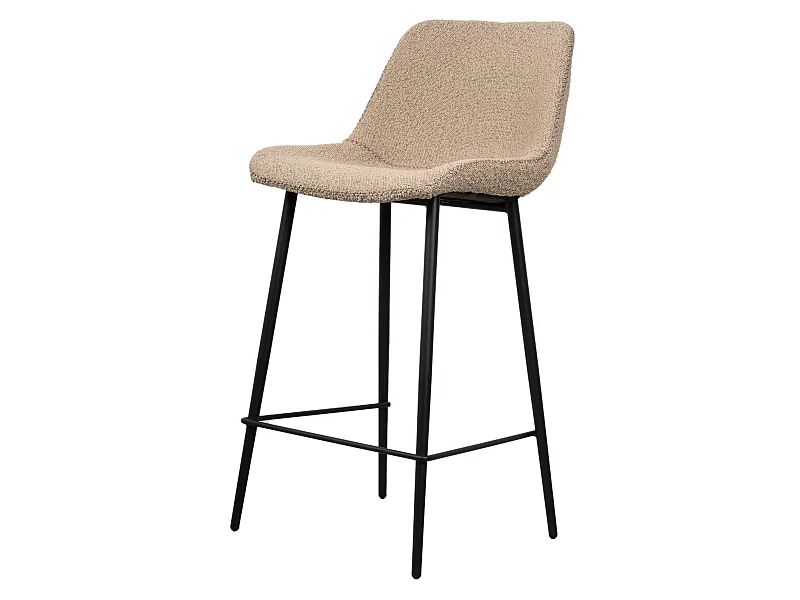 Tabouret de bar Cezar - Beige Boucle