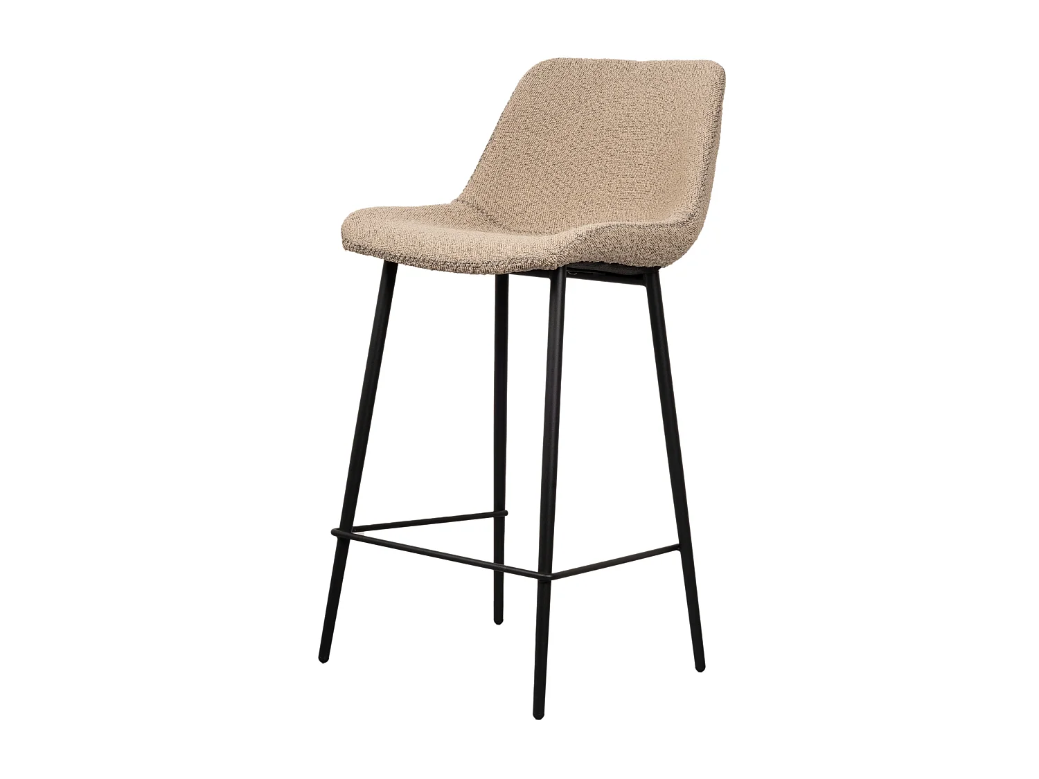 Tabouret de bar Cezar - Beige Boucle