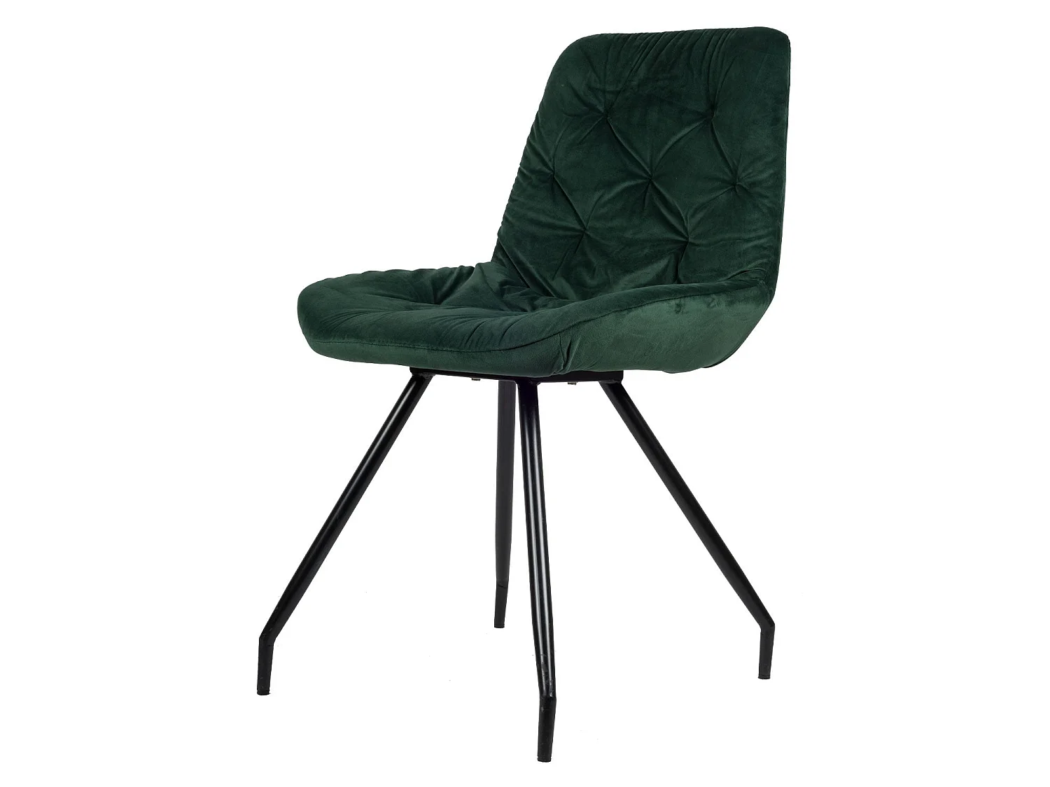 Rico Chaise de salle à manger - Vert - Velours