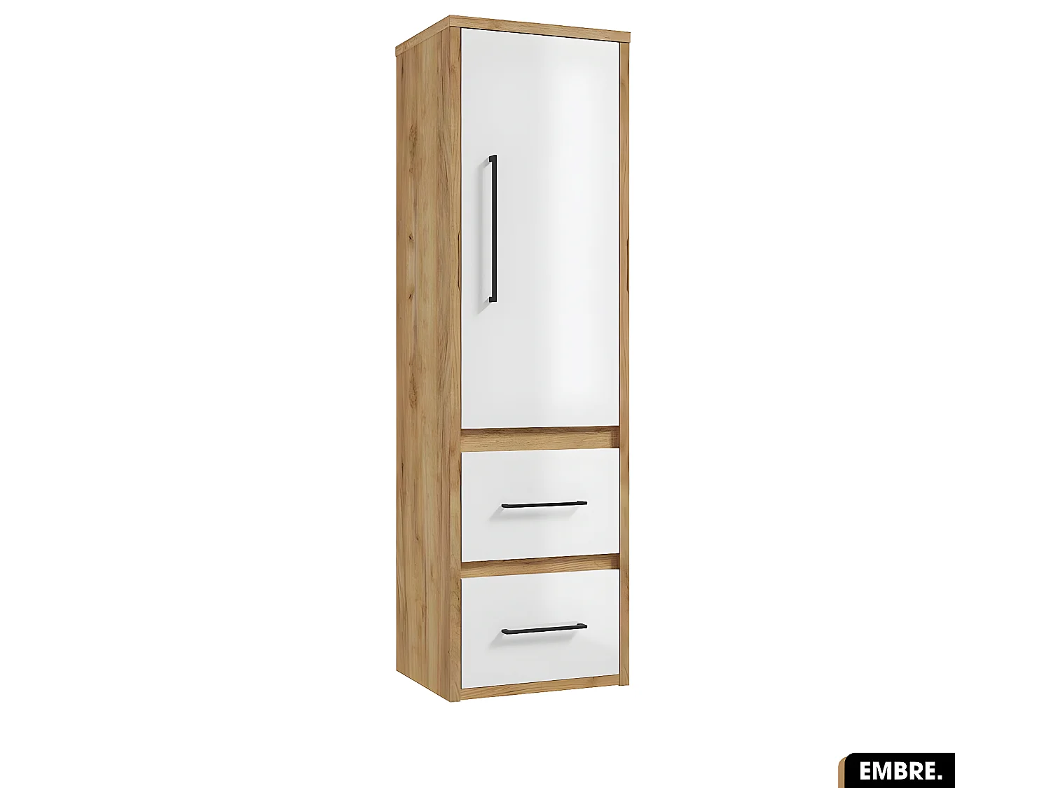 Colonne de salle de bain | EMBRE | Blanc | 46 x 154 x 38 cm