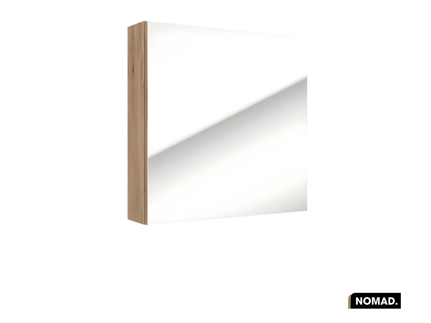 Amoire/Miroir de salle de bain | NOMAD | OAK | 60 x 60 x 15 cm