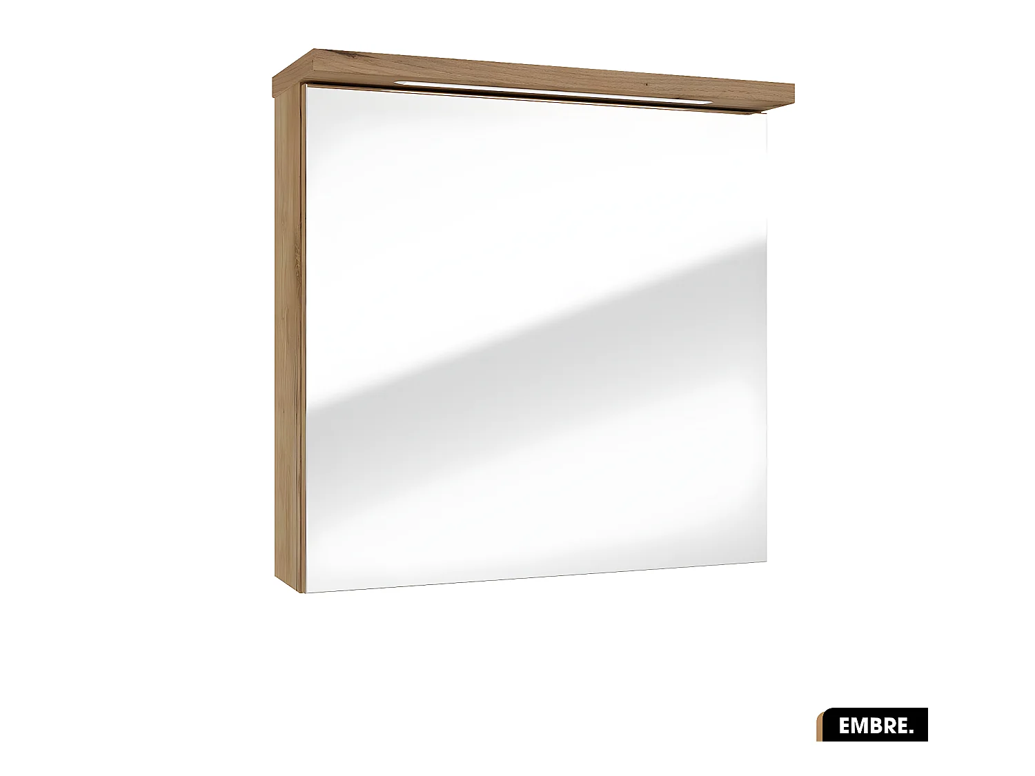 Amoire/Miroir de salle de bain - avec LED | EMBRE | 60 x 60 x 25 cm