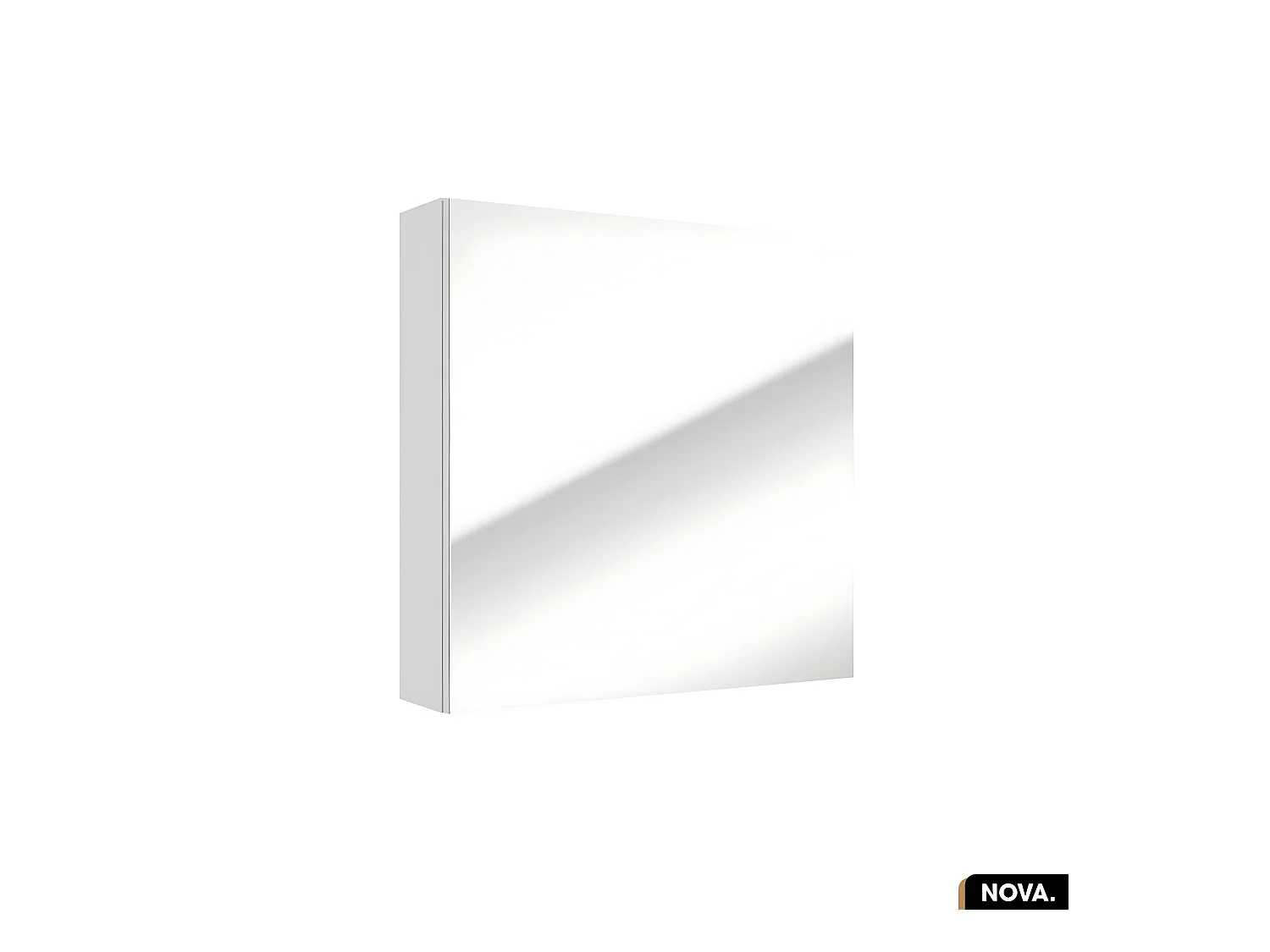Armoire/Miroir de salle de bain | NOVA | Blanc | 60 x 60 x 15 cm