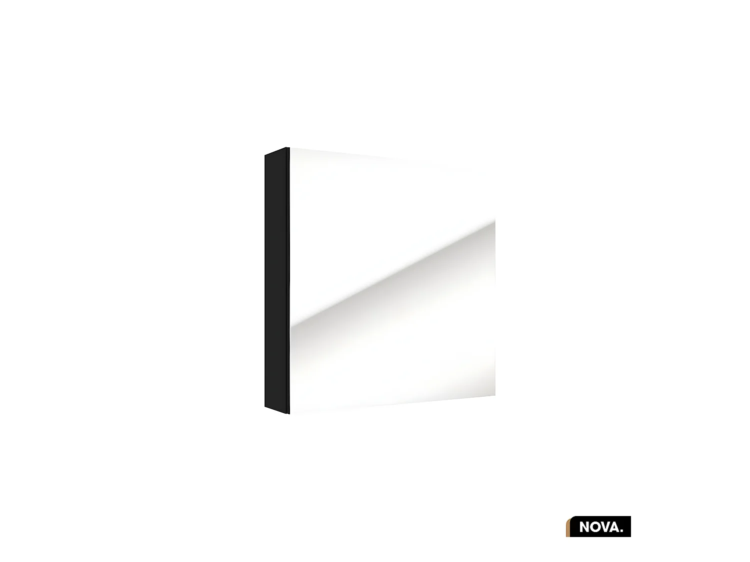 Armoire/Miroir de salle de bain | NOVA | Noir | 60 x 60 x 15 cm