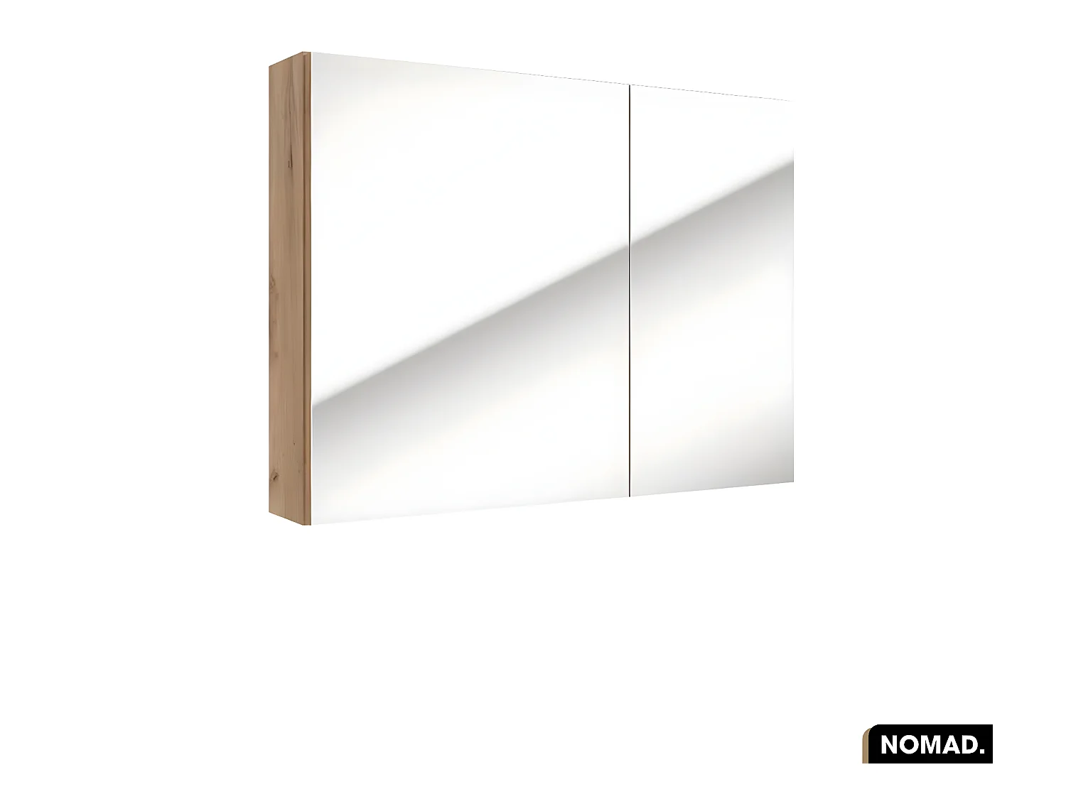 Amoire/Miroir de salle de bain | NOMAD | OAK | 80 x 60 x 15 cm
