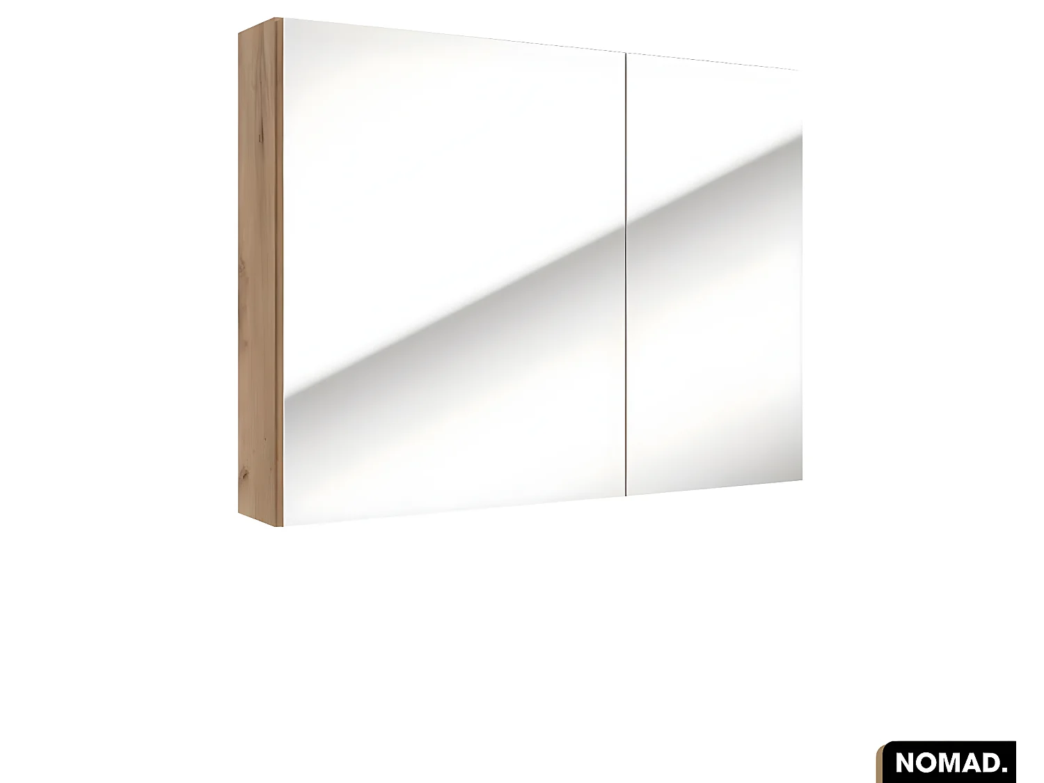 Amoire/Miroir de salle de bain | NOMAD | OAK | 80 x 60 x 15 cm