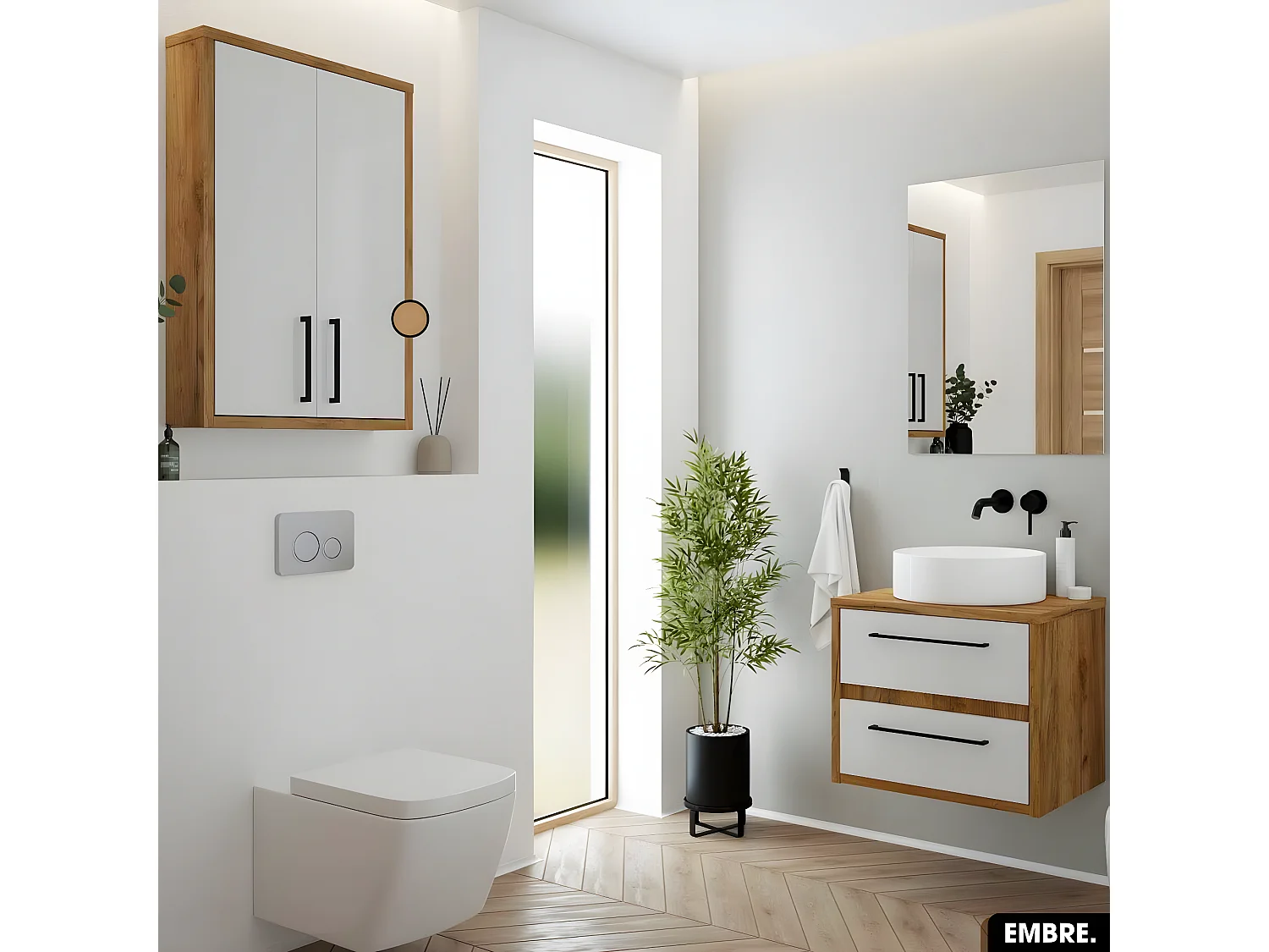 Armoire murale | EMBRE | Blanc | 60 x 90 x 15 cm